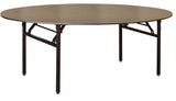 Nufurn Platinum Oval Banquet Table with Commercial Laminate Table Top and Spring Locking Folding Frame for Hotels, Resorts, function venues and clubs 