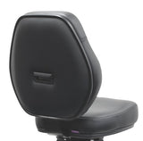 Nufurn Commercial Furniture Fortune Premium Gaming Casino Stool on Black and Silver Disc Base with Black Commercial Vinyl