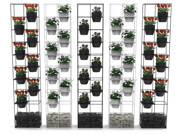 Nufurn Vertical Garden Spring Large Black and White for Hotel and Restaurant Design