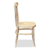 Athena Three Cross Back Chair - Solid Timber Seat- Lime Wash