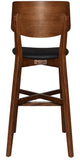 Toorak Phoenix Timber Bar Stool with Upholstered Vinyl Seat Pads for Clubs, Pubs and Hotels