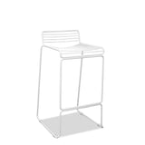 wire outdoor bar stool - white