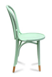 Nufurn Commercial Furniture Restaurant & Cafe Dining Chair - Paged Meble A-1840 Bentwood Side Chair - Mint Green Enamel with Natural 100 Socks