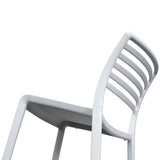 white outdoor restaurant chair