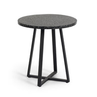 TELLA Black Terrazzo Table 70cm | In Stock | Nufurn Commercial Furniture 