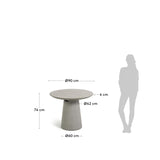 ITAI 90cm Cement Table | In Stock | Nufurn Commercial Furniture 