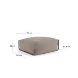 SQUARE Outdoor Pouf Green 101x101cm | In Stock