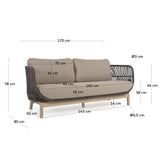 CATALINA Green 3-seat Sofa 170cm | In Stock