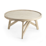 THAIS Coffee table wood mindi grey 81cm | In Stock