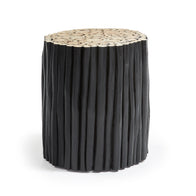 FILIPPO Side Table Teak Wood Black | In Stock