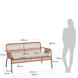 SAMANTA 2 Seater Sofa Beige 133cm | In Stock