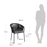 YANET Chair in Dark Grey | Buy Online