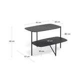 WIGAN coffee table black metal | Buy Online