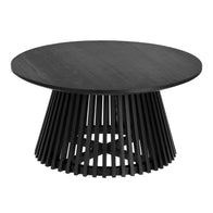 IRUNE Coffee table 80cm black wood | In Stock