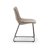 ZIGGY Chair brown fabric black metal | In Stock