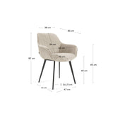 AMINY Chair Beige Chenille | In Stock