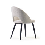 MAEL Chair beige fabric black metal legs | In Stock