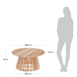 IRUNE Coffee table 80cm natural teak wood | In Stock