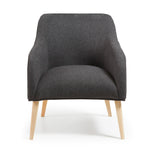 LOBBY Armchair fabric graphite natural legs | In Stock