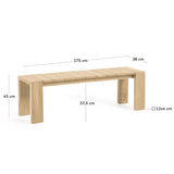 VICTOIRE Solid Teak Outdoor Bench 175x38cm | Buy Online