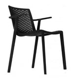 outdoor restaurant chair - netkat arm chair - resol black