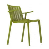 outdoor restaurant chair - netkat arm chair - resol green