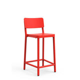 outdoor restaurant chair - medium stool - lisboa red